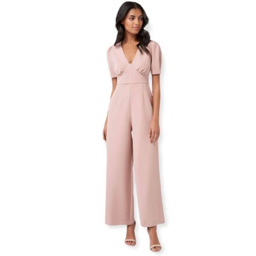 Ever New Melbourne Tulip Short Sleeve Blush Pink Jumpsuit